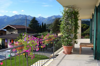 View of the mountains from the balcony